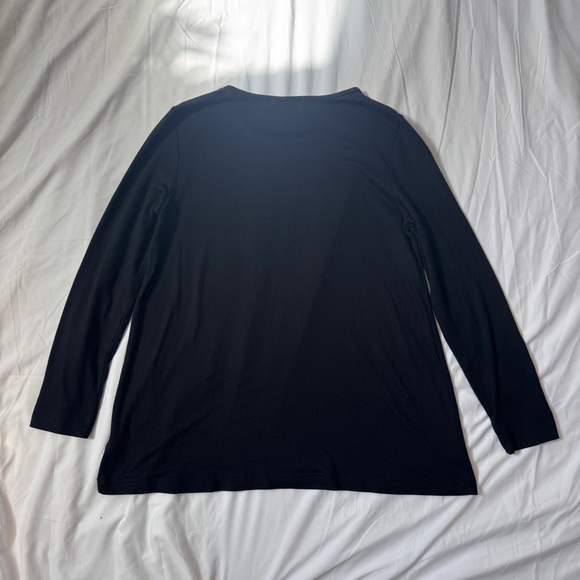 Natori Black Women's Long Sleeve Top - Picture 2 of 7